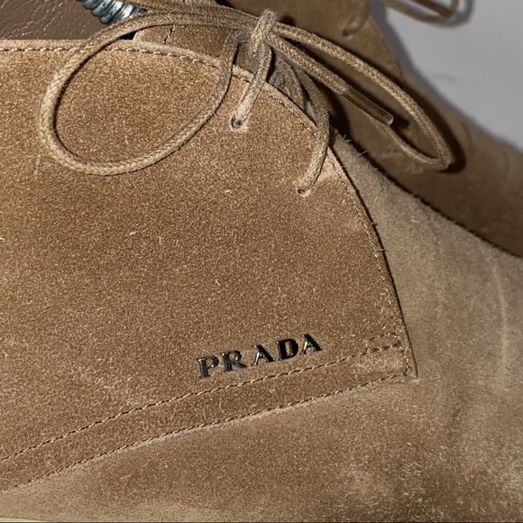 Prada Sand Desert Bootie shoes size EU 38 or 8 US - Picture 2 of 16
